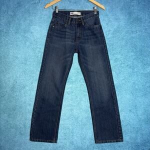 Levis Jeans 505 Womens Size 14 Slim 25x27 Denim Blue Straight Leg Casual